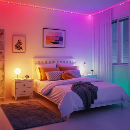 Rainbow Christmas Lights Of a Bold Bedroom