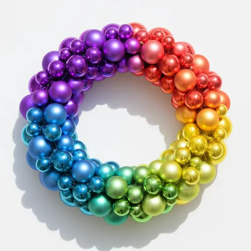 Rainbow Color Pop Ornament Wreath