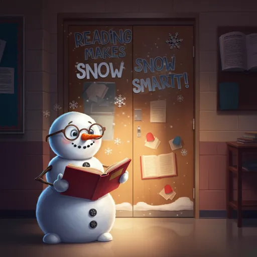 Reading-Themed Snowman