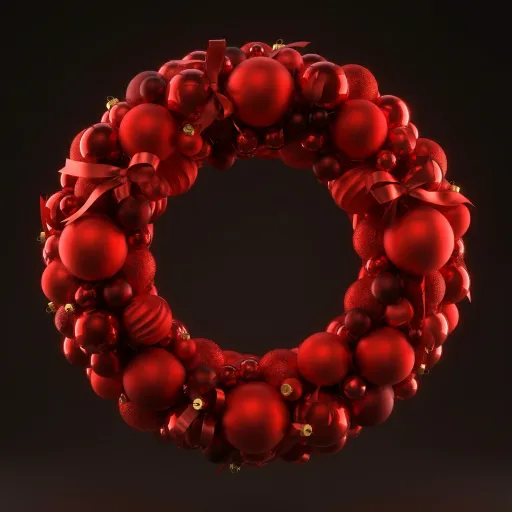 Red Christmas Wreath