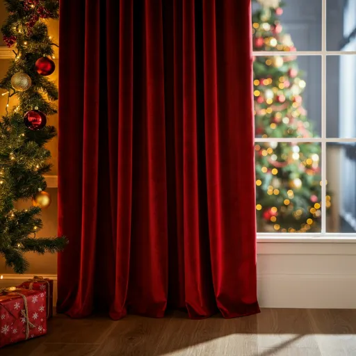 Red Velvet Christmas Drapes