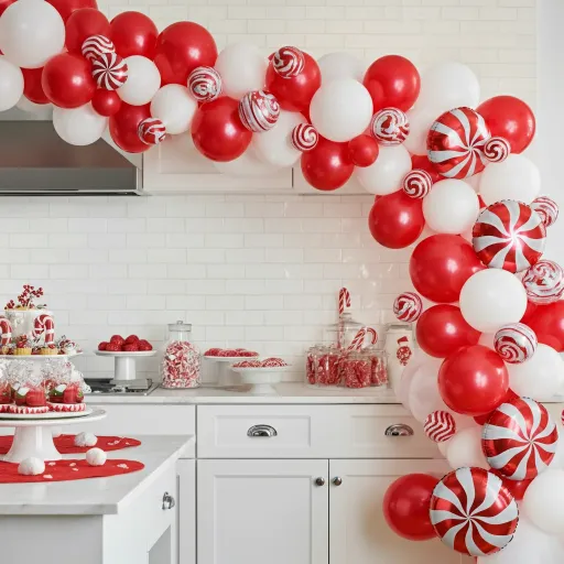 Red, White & Peppermint Garland