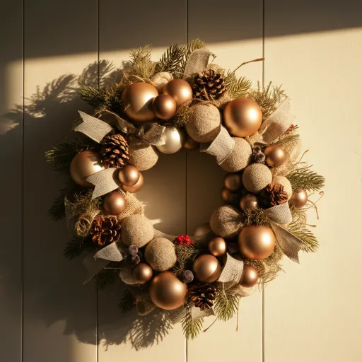 Rustic Farmhouse Burlap & Ornament Wreath