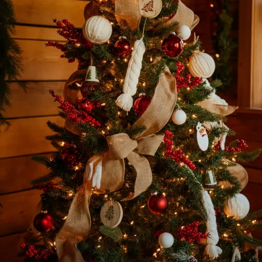 Rustic Farmhouse Red & White Tree