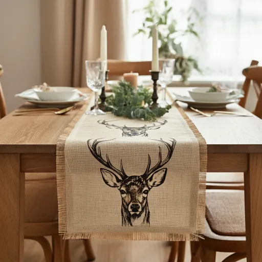 Rustic Reindeer Table Runner