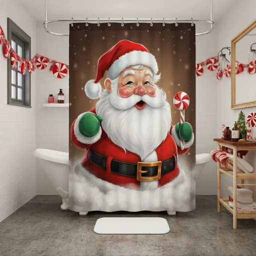 Santa Claus Holiday Curtain