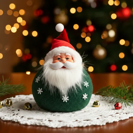 Santa on Snowy Crochet Mat