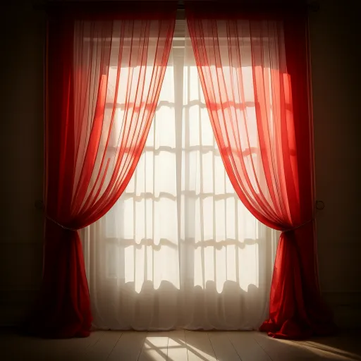 Sheer Red Curtains