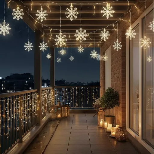 Hang Outdoor Snowflake Lights
