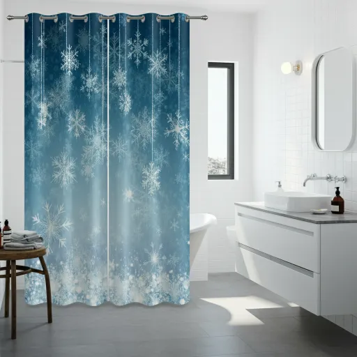 Snowflake Winter Wonderland Curtain