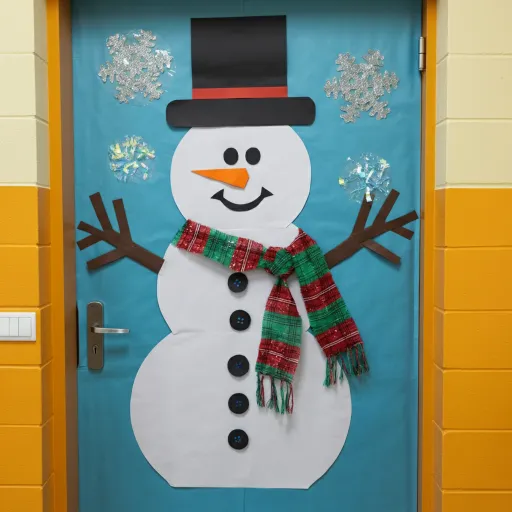 Snowman With a Real Scarf