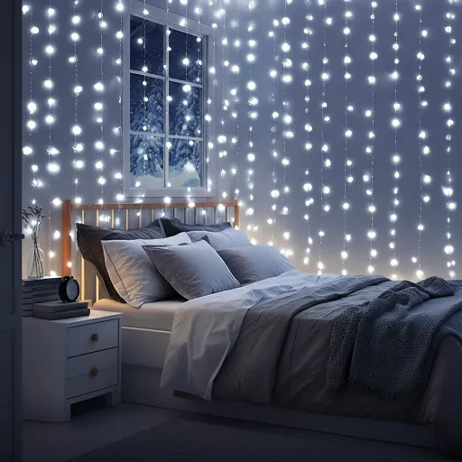 Green Christmas Lights For A Natural Bedroom Glow