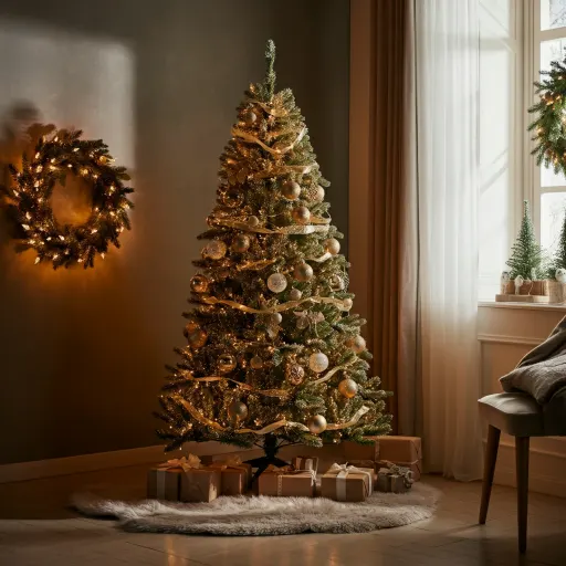 Soft and Shimmering Pencil Christmas Tree Corner