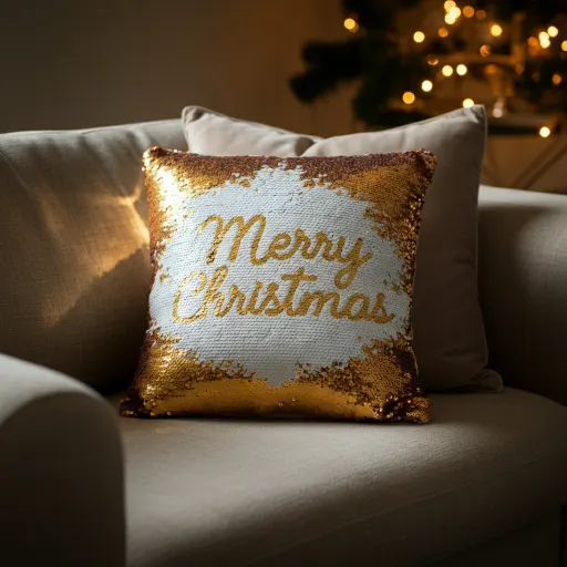 Statement Christmas Accent Pillow