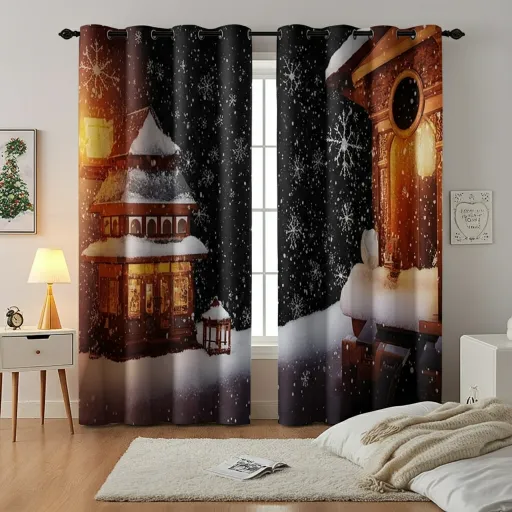 Thermal Blackout Christmas Curtains