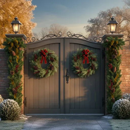 Twin Wreaths for Double Gates