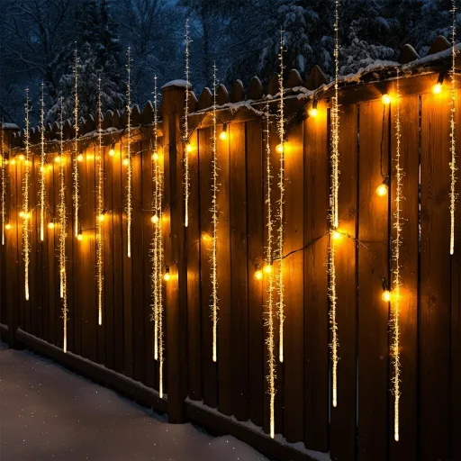 Twinkle Light Icicle Fence