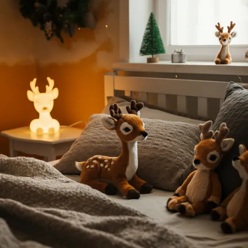 Deer Figurines on Floating Shelves