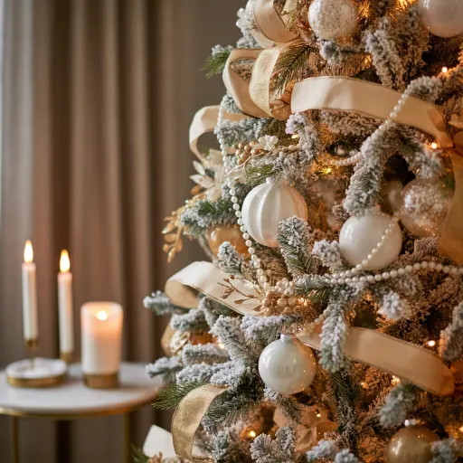 White Gold Tree Ornaments