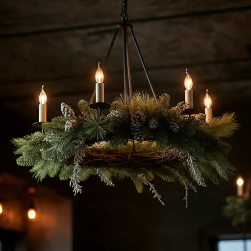 Create a Winter Wreath Chandelier