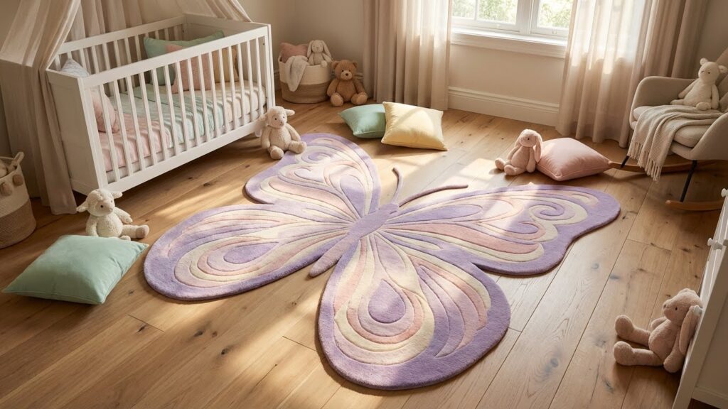 Butterfly-Shaped Area Rug