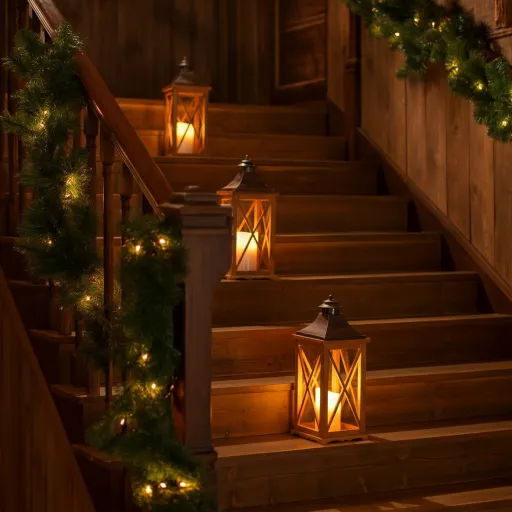 Cozy Lantern Staircase Look