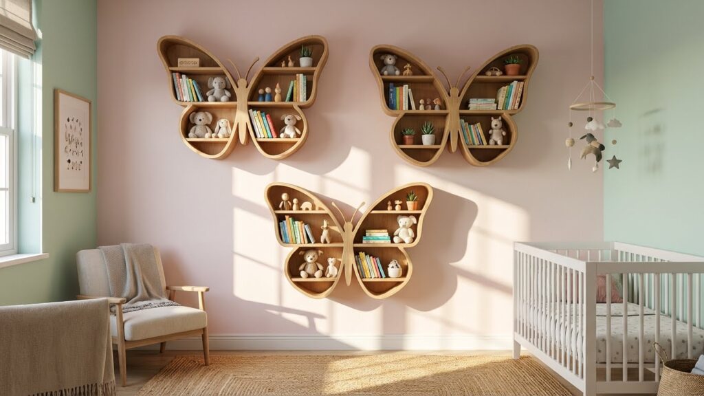Elegant Butterfly Shelves