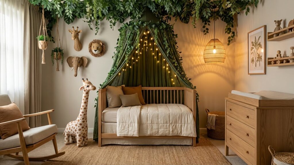 Leafy Canopy or Jungle Ceiling Décor