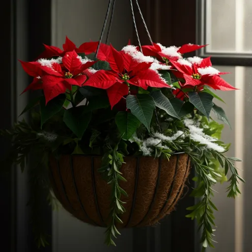 Poinsettia Hanging Planter
