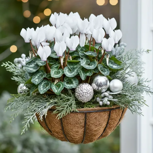 Snowy White Winter Basket