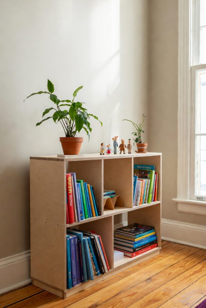 Cozy Corner Bookshelf Setup