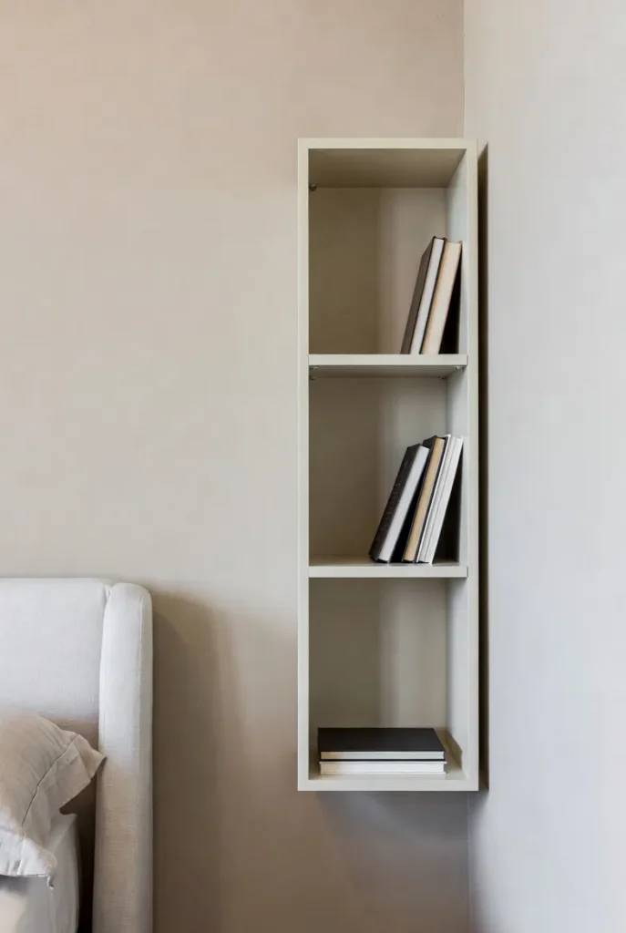 Vertical Shelf with Serene Simplicity