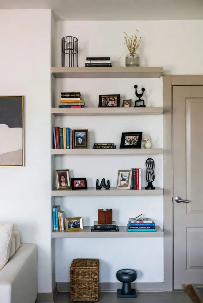 Wall-Mounted Shelf with Personal Touches