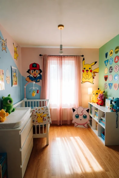 Colorful Pokémon Nursery Walls