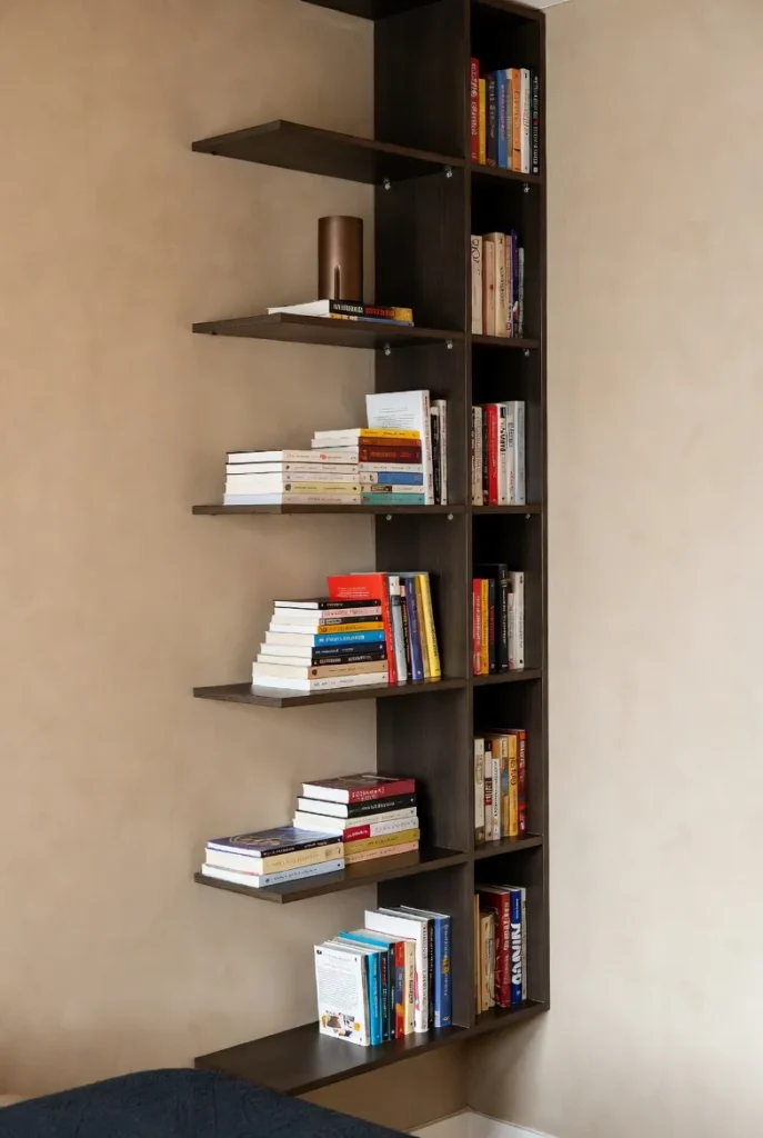 Split Shelf Design with Bold Contrast