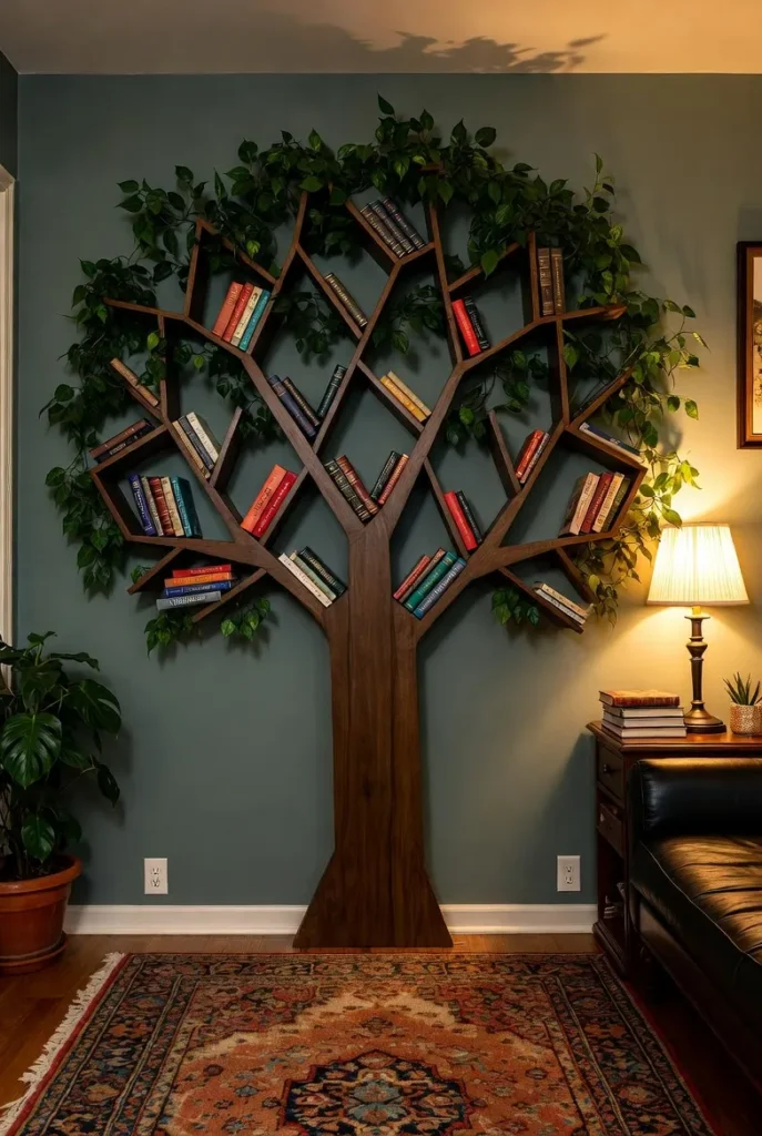 Foliage-Framed Tree Shelf Lounge