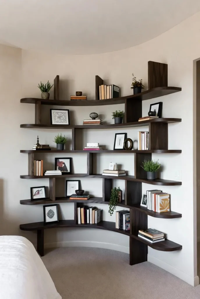 Elegant Corner Shelf Display