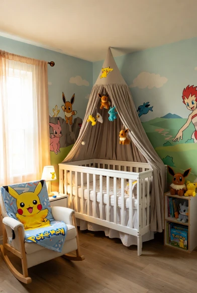 Whimsical Pokémon Wall Design