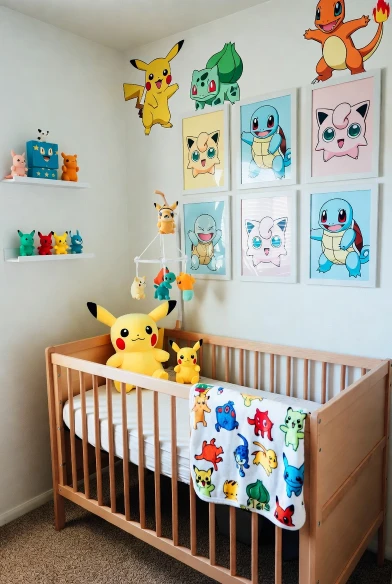 Vibrant Pokémon Nursery Style