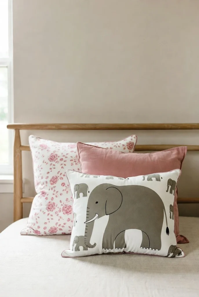 Elephant Nursery Pillow