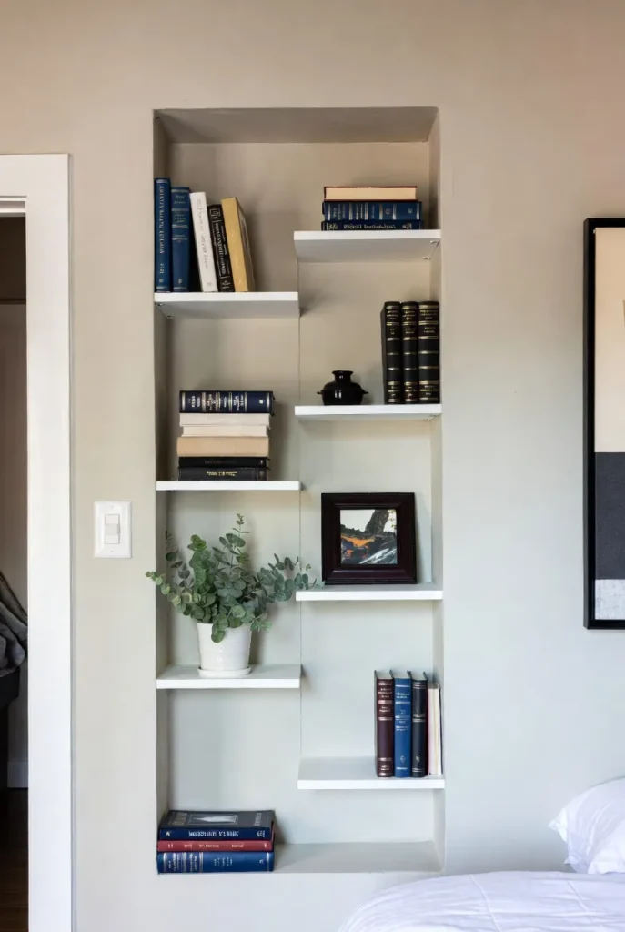 Built-In Shelf with Artistic Layers