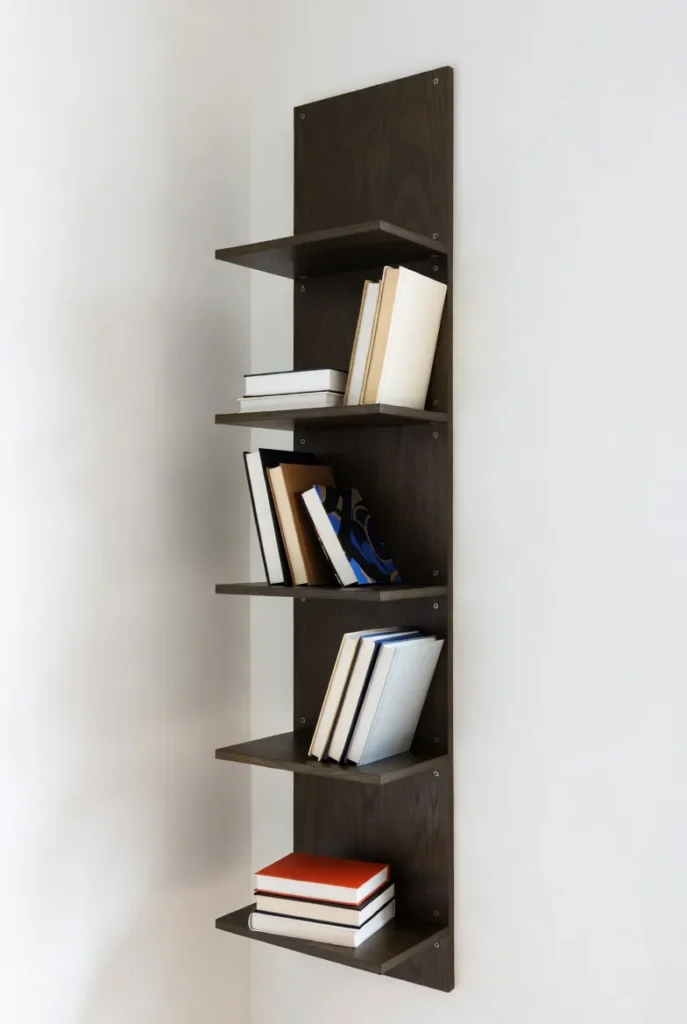 Dark Wood Corner Shelf