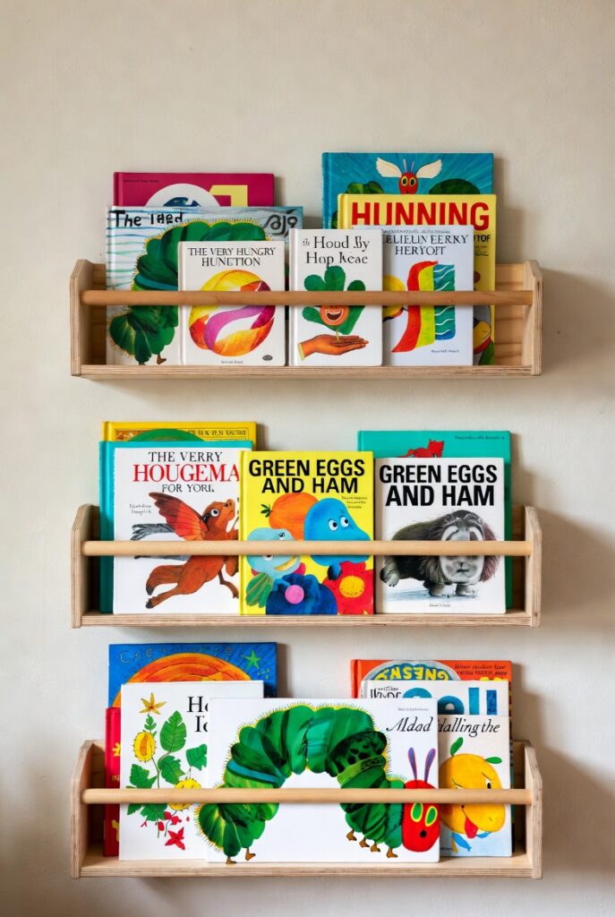 Colorful Front-Facing Kids Shelf