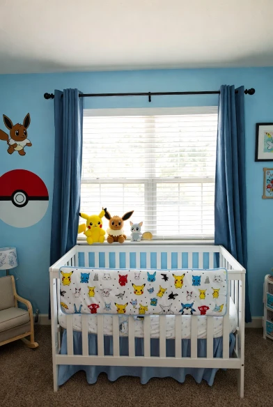 Eevee & Pikachu Nursery Wall